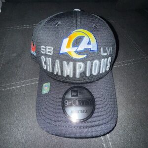Rams New Era Black Super Bowl Champions Cap